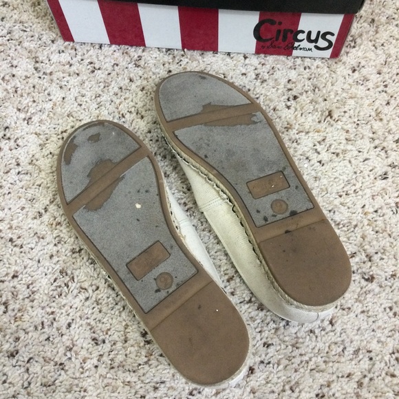 Sam Edelman Bundle Circus Rose Gold & Ivory Espadrilles Flat Shoes Size 9 - Picture 3 of 7